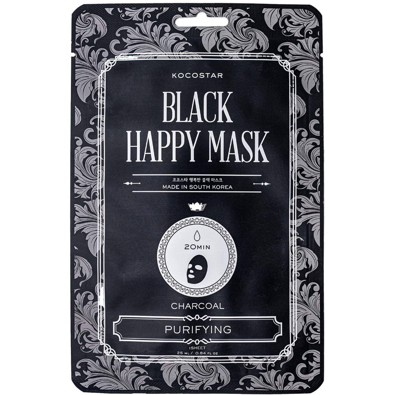Köp KOCOSTAR Black Happy Mask,  25 ml Kocostar Ansiktsmask fraktfritt
