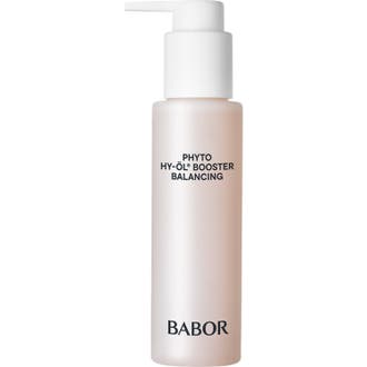 Babor Phyto Hy-Öl Booster Balancing 100 ml urteekstrakt i frostet hvid flaske med hvid pumpe