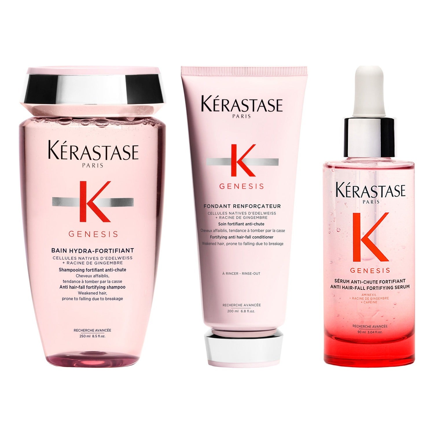 Kérastase Genesis Trio Shampoo 250 ml + Conditioner 200 ml + Serum 90 ml - 540 ml