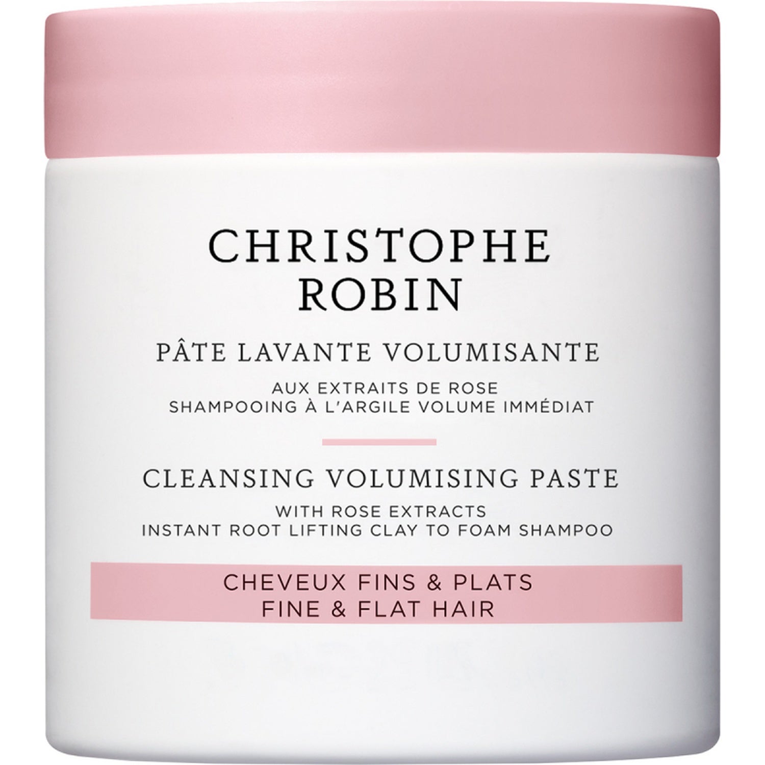 Christophe Robin Cleansing Volumizing Paste With Pure Rassoul Clay And Rose Extracts 75 ml
