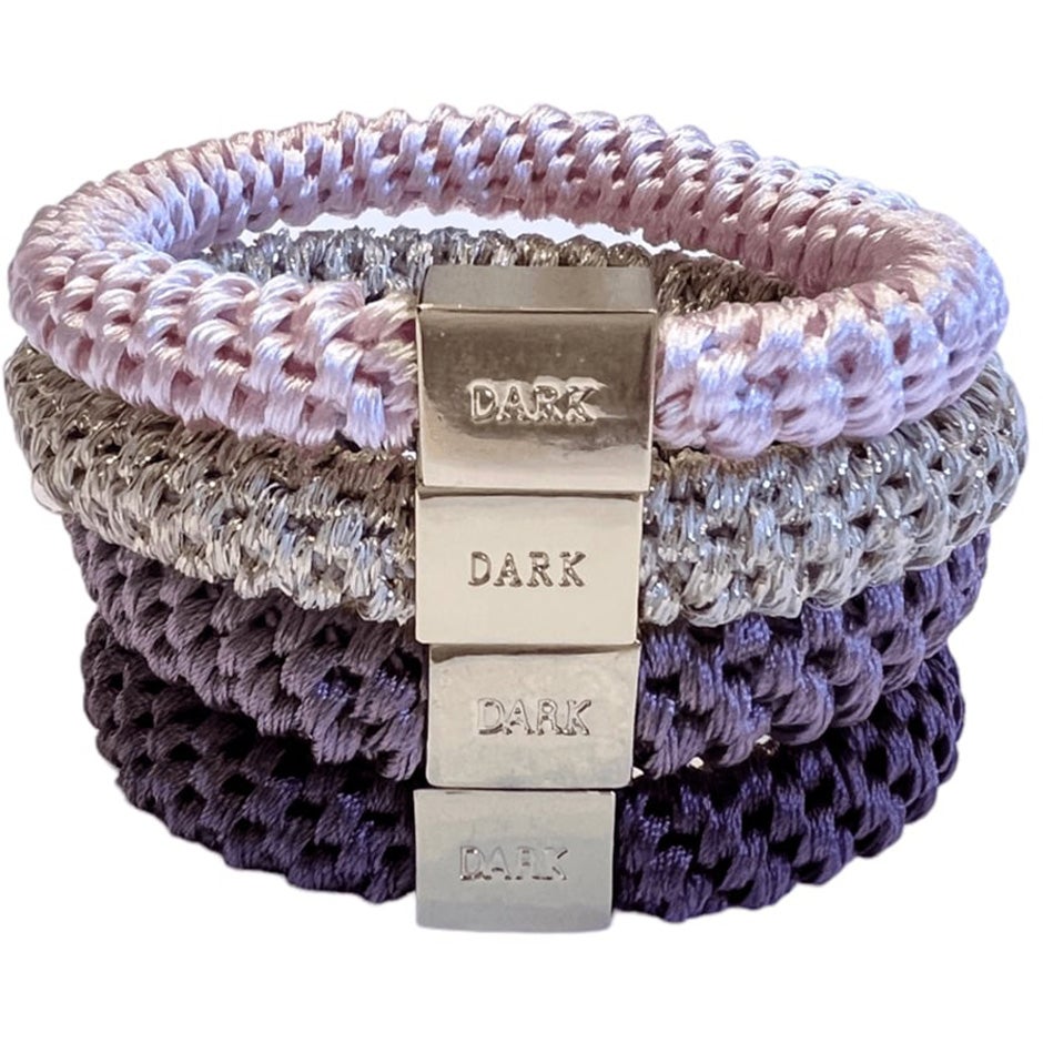 Dark Fat Hair Ties 4 Pk Combo Grapes pcs 1