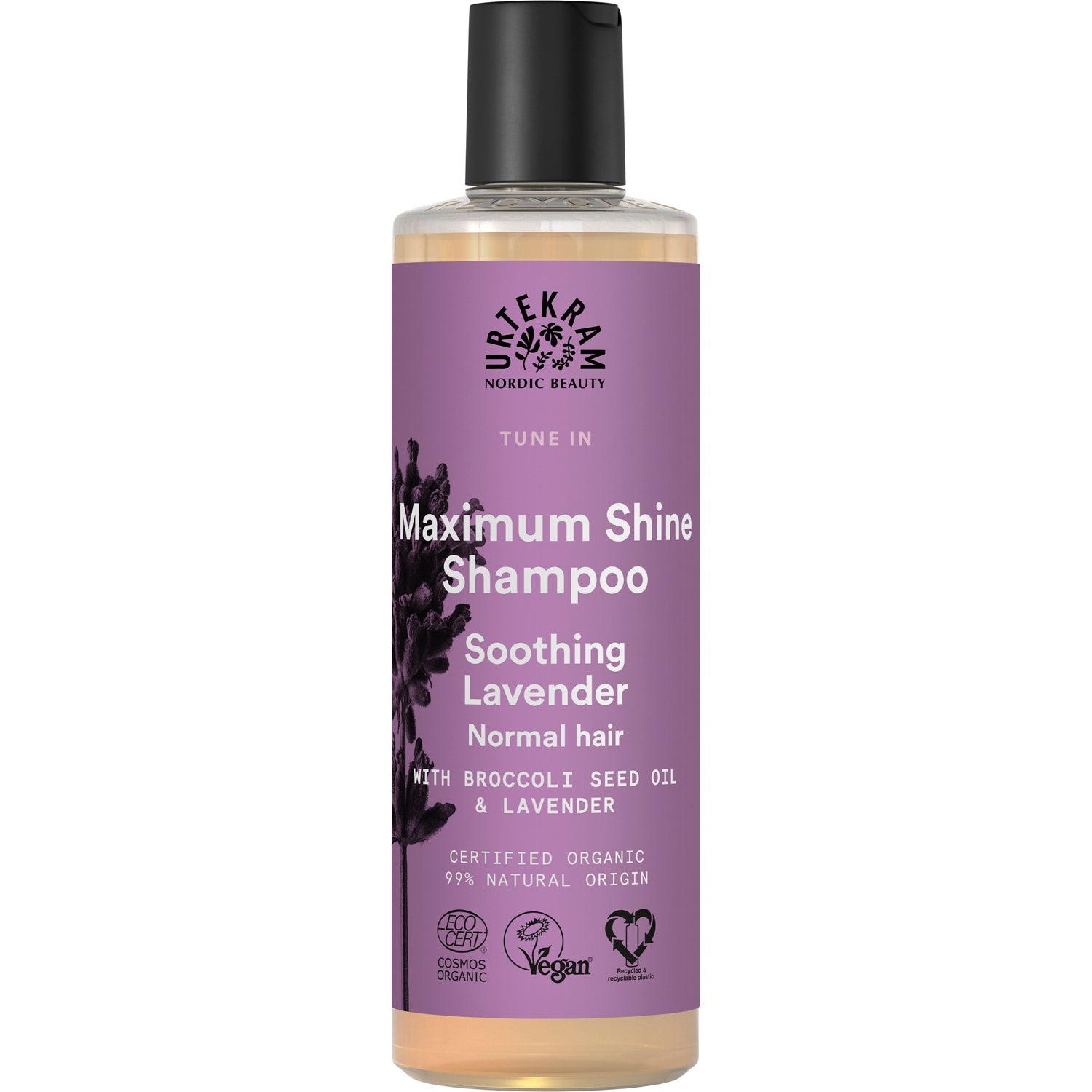 Urtekram Maximum Shine Shampoo Soothing Lavender - 250 ml billede