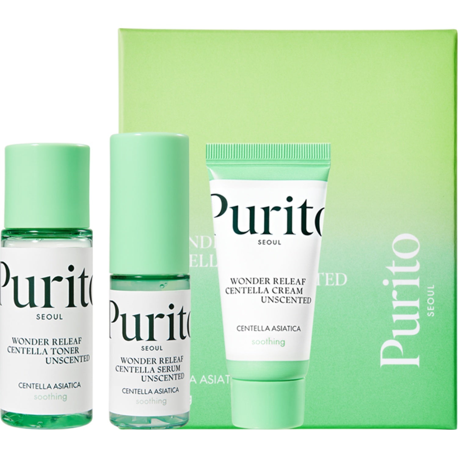 Purito - Wonder Releaf Centella Mini Kit Unscented (60ml)