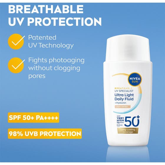 UV Face Ultra Fluid Light Tinted SPF50+