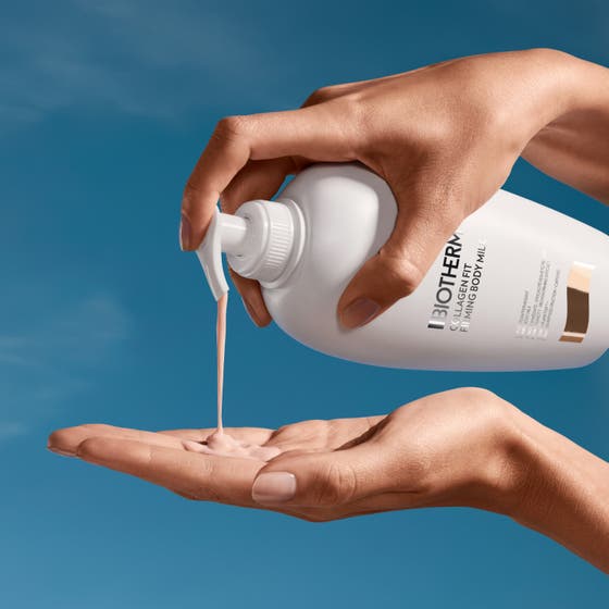Biotherm Collagen Fit Body Milk 400 ml oppstrammende bodylotion i et 3-trinns program med skrubb og dusjsåpe.