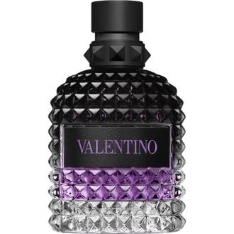 Valentino Born in Roma Uomo Purple Melancholia EdT 100 ml herreparfyme i lilla glassflaske med nagler