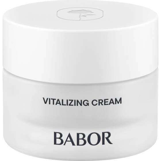 Babor Skinovage Vitalizing Cream 50 ml elvyttävä kasvovoide huurretussa lasipurkissa valkoisella korkilla