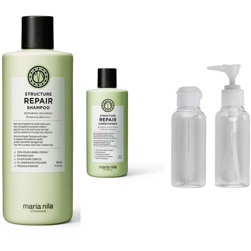 Structure Repair Routine To-Go Set Shampoo 350 ml, Conditioner 300 ml & Travel Bottle