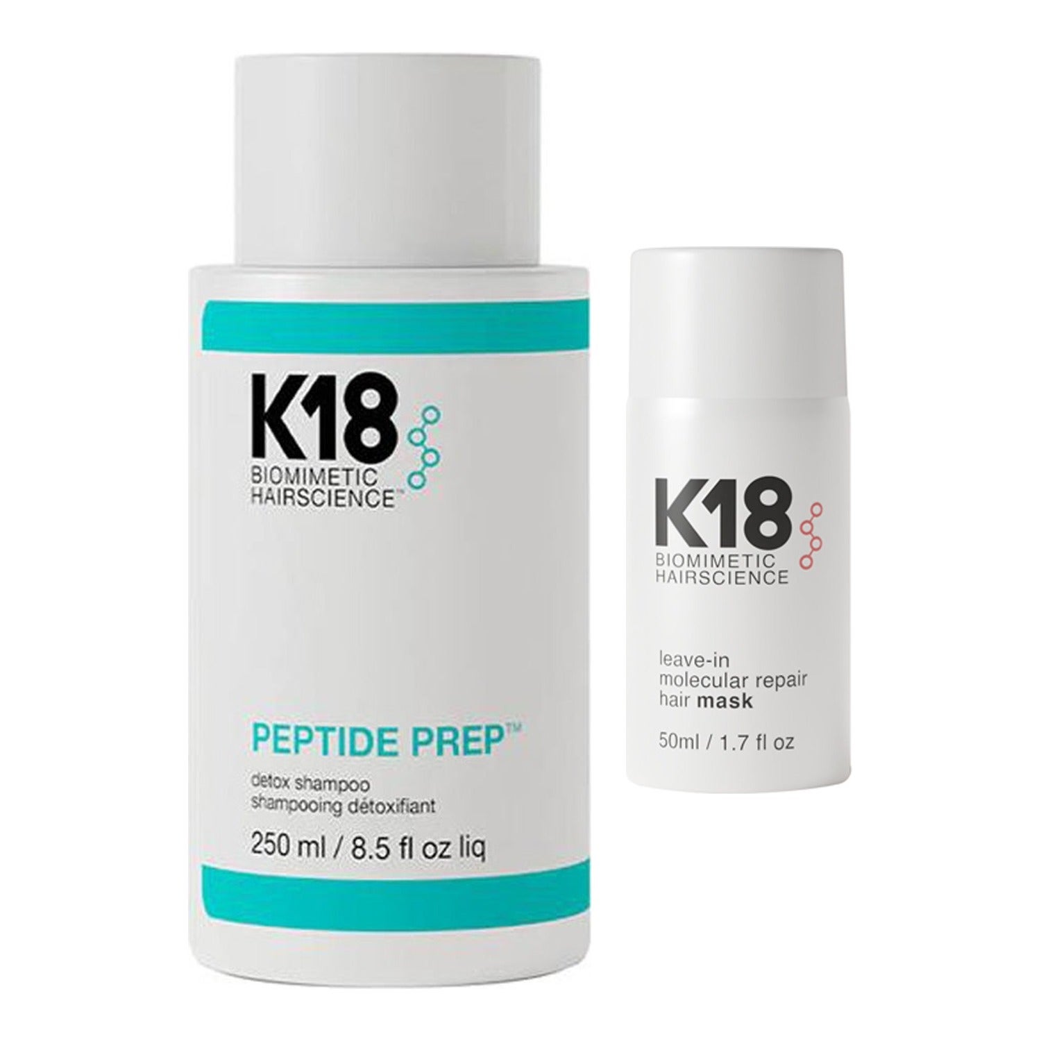 K18 Detox Shampoo & Leave-In Repair Mask 250 + 50 ml