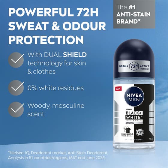 Men Antiperspirant Deo Black & White Original Roll On