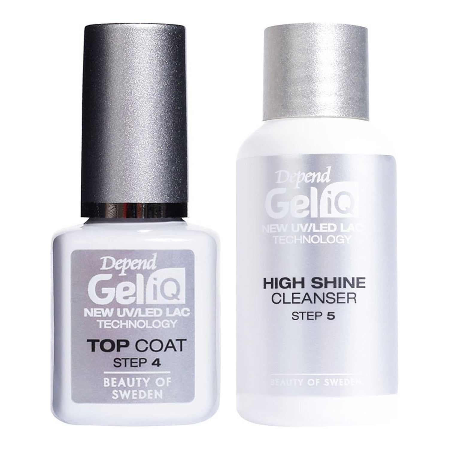 Depend Gel IQ Top Coat & High Shine Cleanser Set nagelprodukter dam