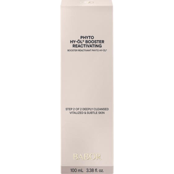 Babor Phyto HY-ÖL Booster Reactivating 100 ml vitaliserende ansiktsrens i lys beige ytteremballasje