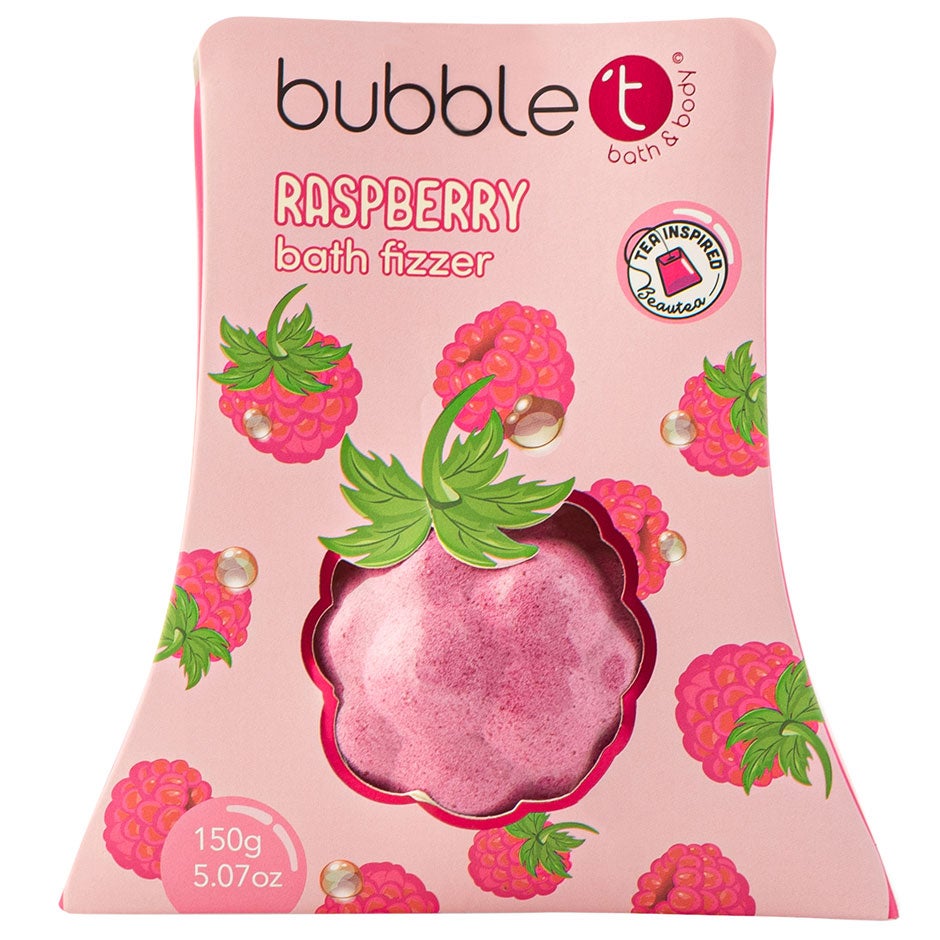 Produktfoto för BubbleT Fruitea Raspberry Bath Fizzer 150 g