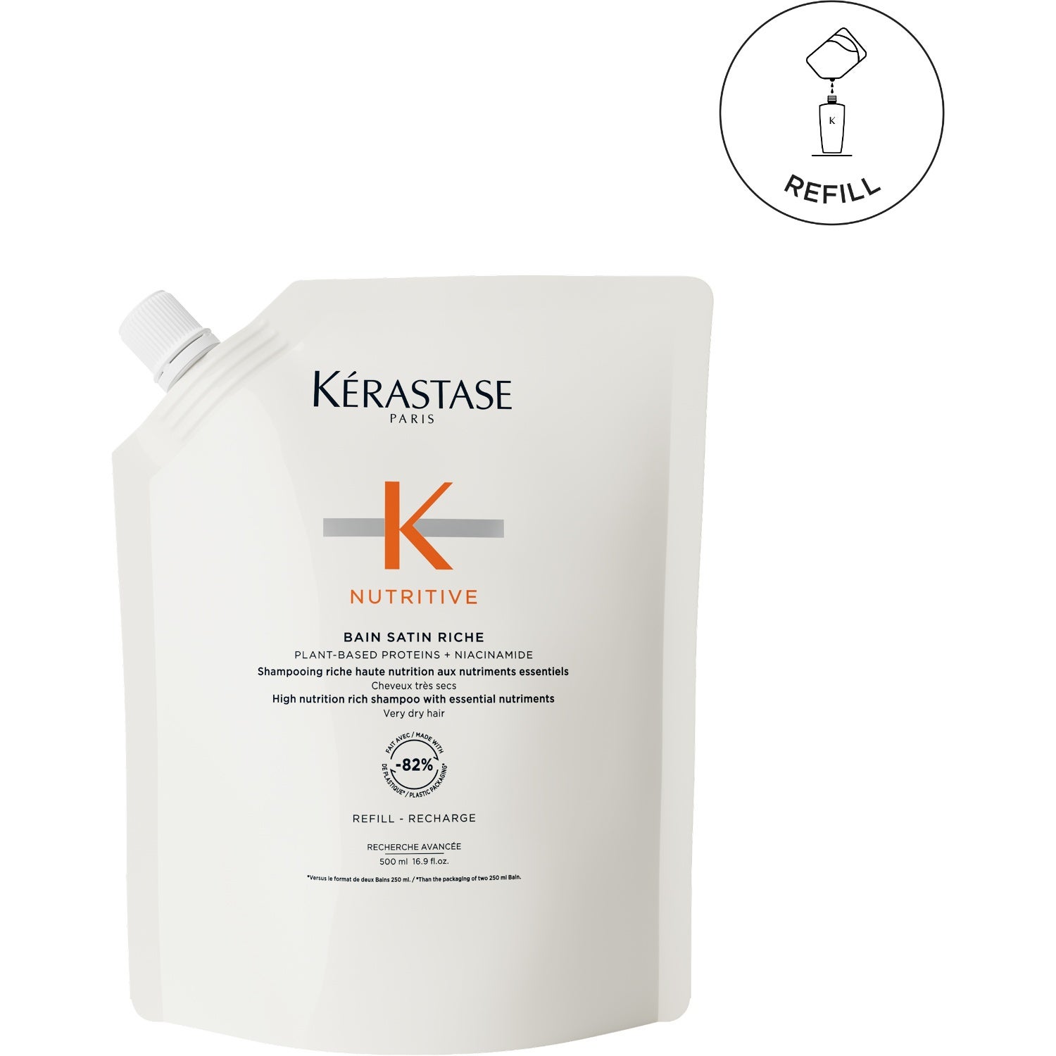 Kérastase Nutritive Bain Riche Shampoo Refill – 500 ml Refill