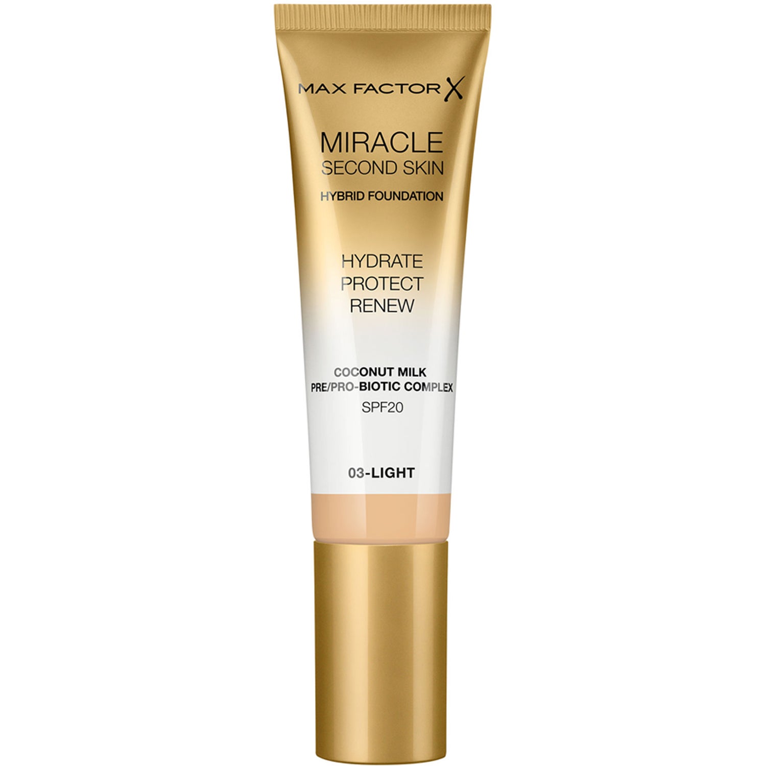 Max Factor Miracle Second Skin Hybrid Foundation 003 Light 33 ml