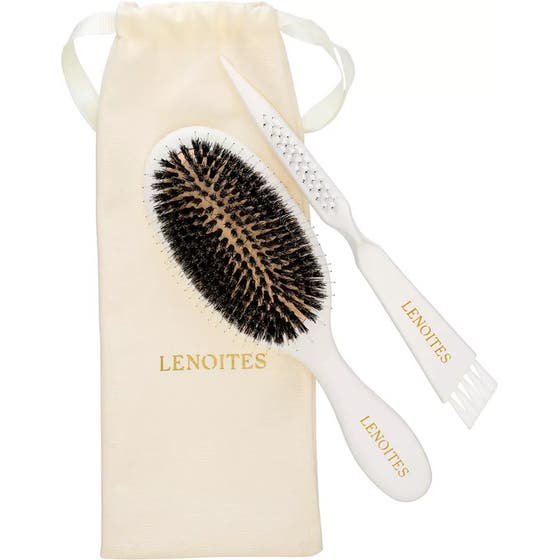 Wild Boar Hair Brush with Cleaning Tool