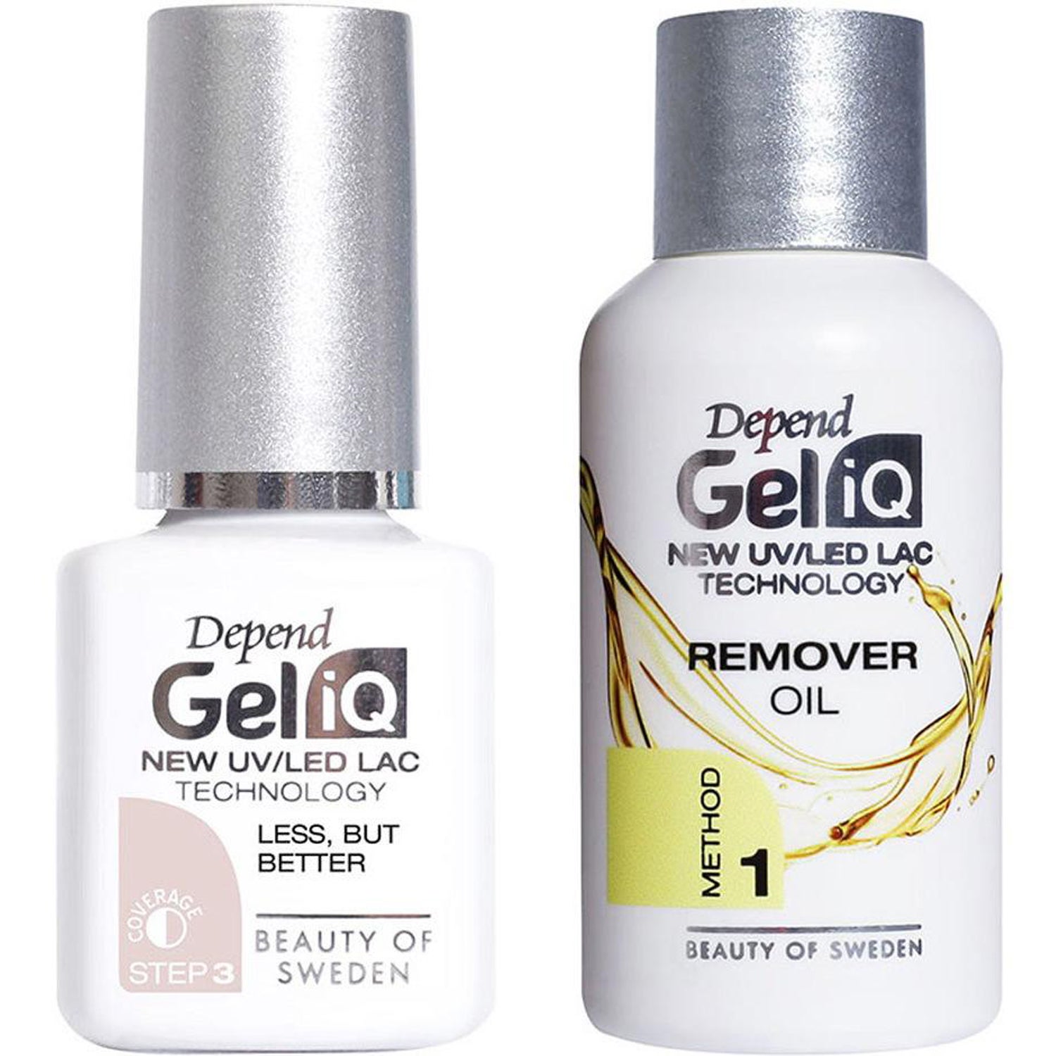 Depend Gel IQ Less But Better & Remover Oil Set billede