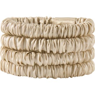 Mulberry Silk Skinny Scrunchies Beige