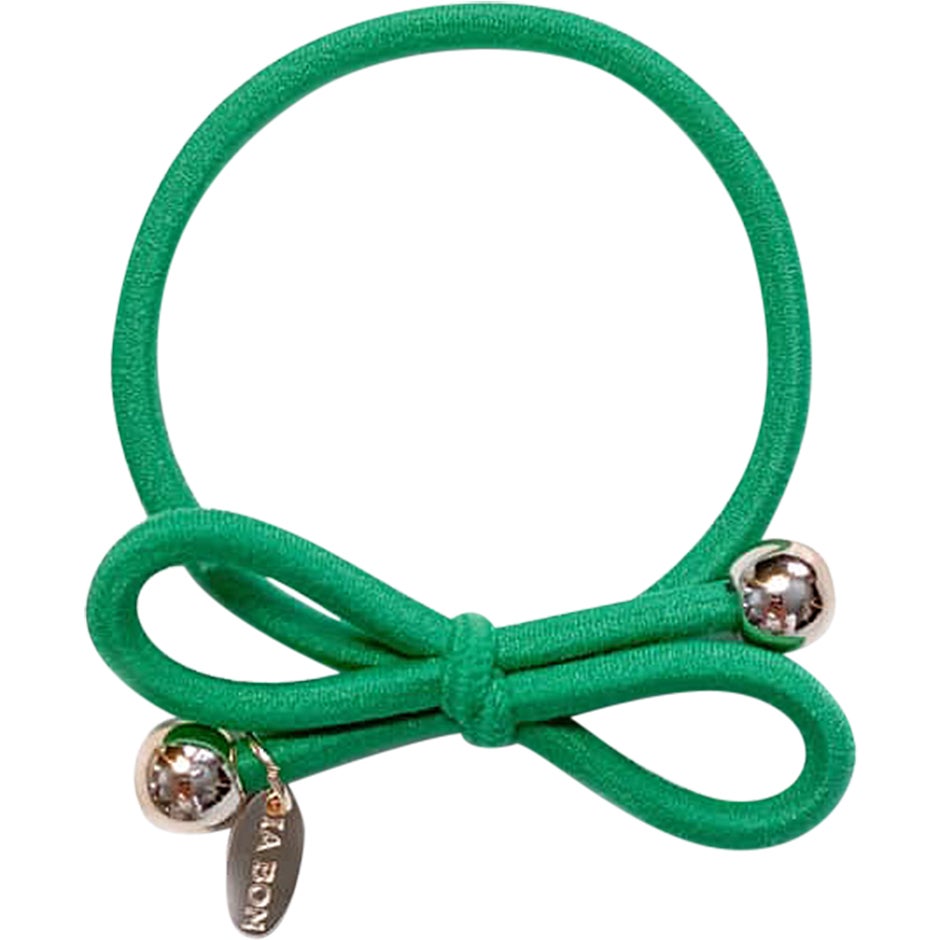 Hair Tie Gold Bead Black 1 pcs