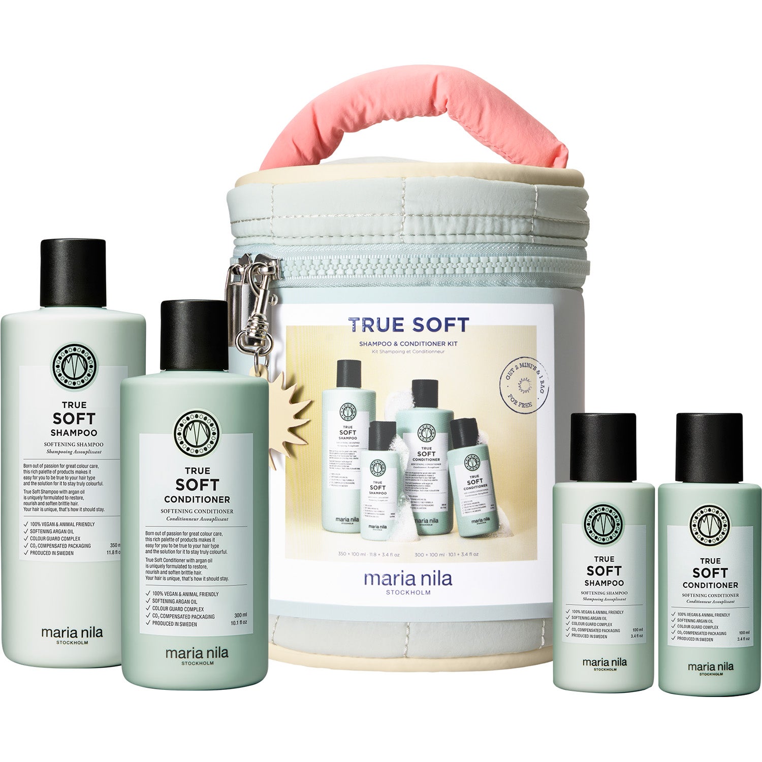 Maria Nila Beauty Bag SS26 True Soft 350 + 300 + 100 + 100 ml - 850 ml