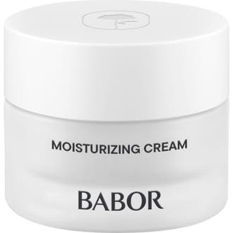 Babor Skinovage Moisturizing Cream 50 ml fugtgivende ansigtscreme i en hvid frostet glaskrukke med hvidt låg