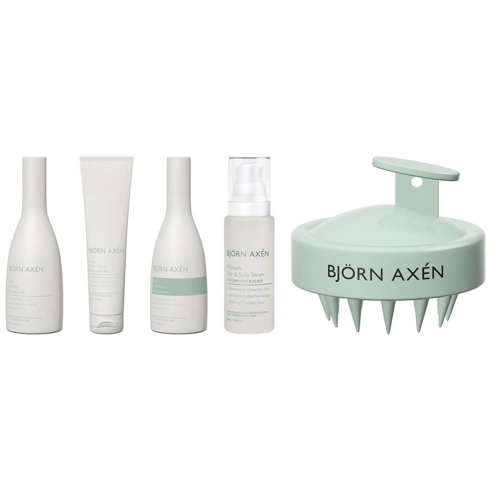 Complete Scalp Care Routine Shampoo 250ml, Conditioner 250ml, Scrub 150ml, Serum 60ml, Brush