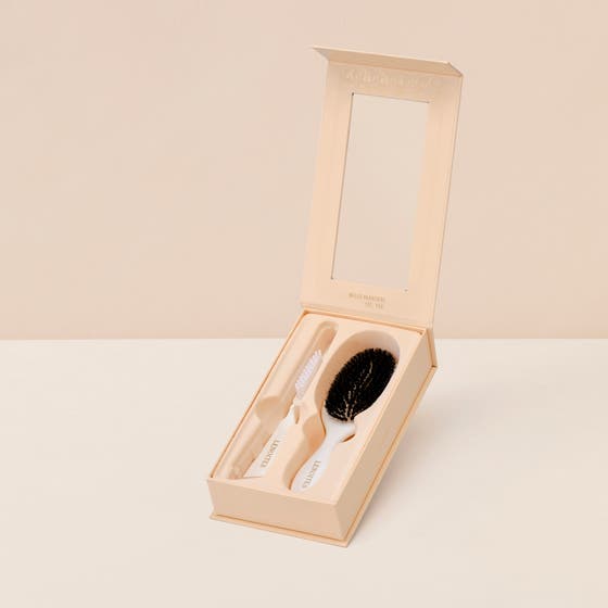 Wild Boar Hair Brush with Cleaning Tool