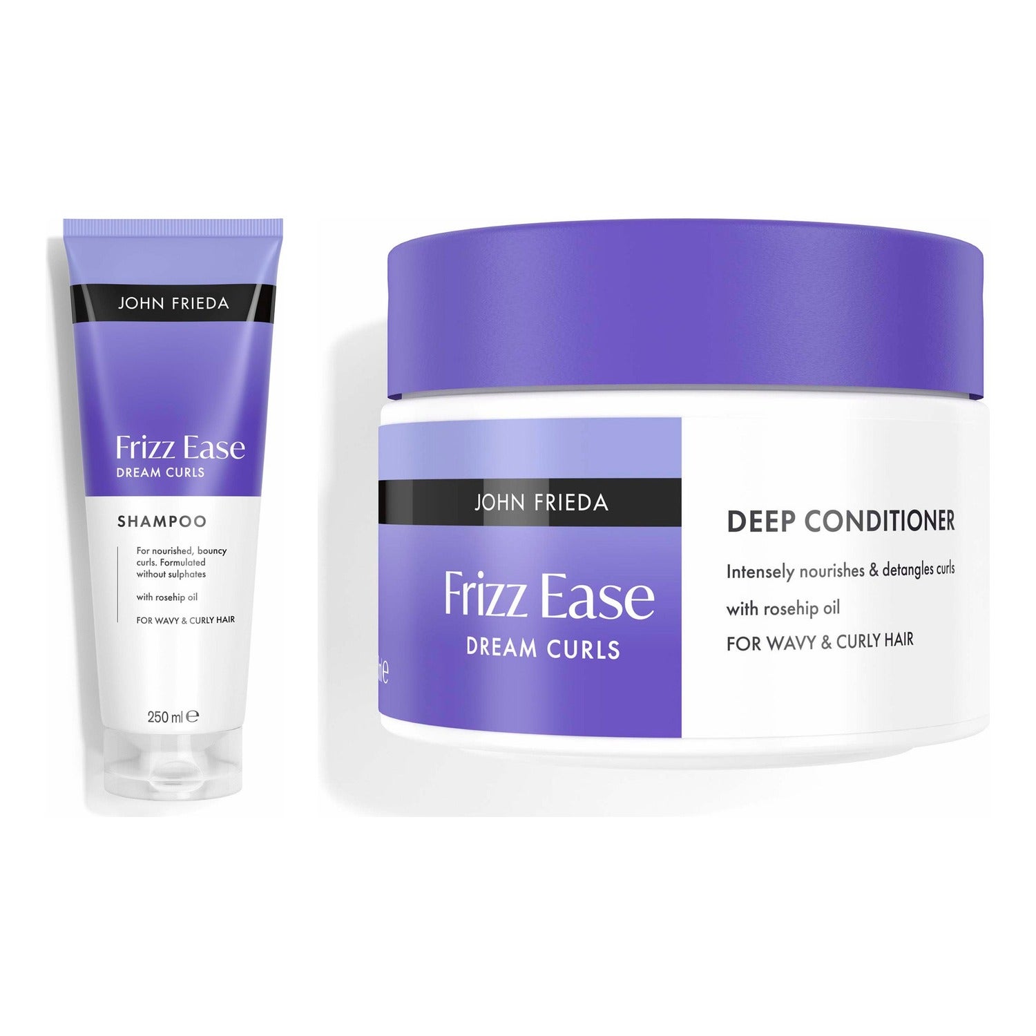 John Frieda Frizz Control Curl Care Set Shampoo 250 ml & Conditioner 250 ml - 500 ml