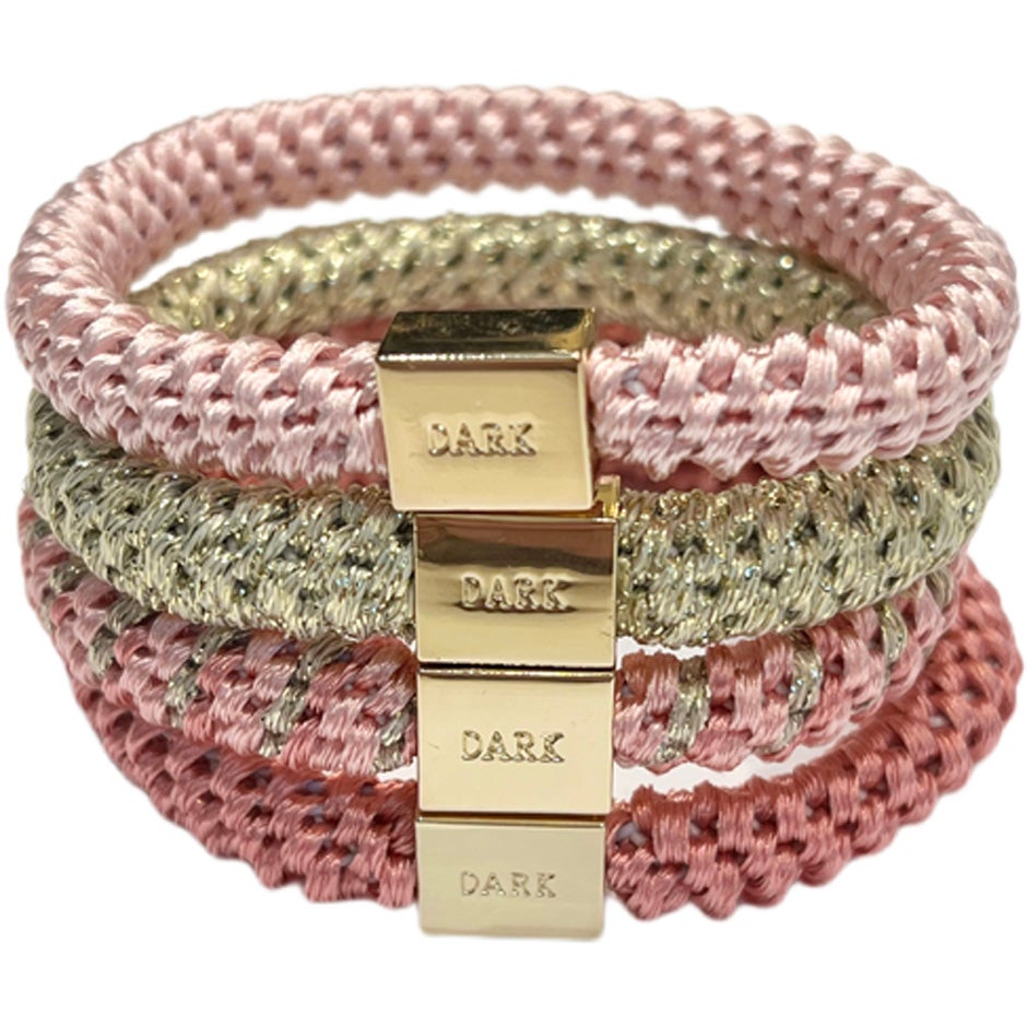 Fat Hair Ties 4 Pk Combo Rose Quartz Mix