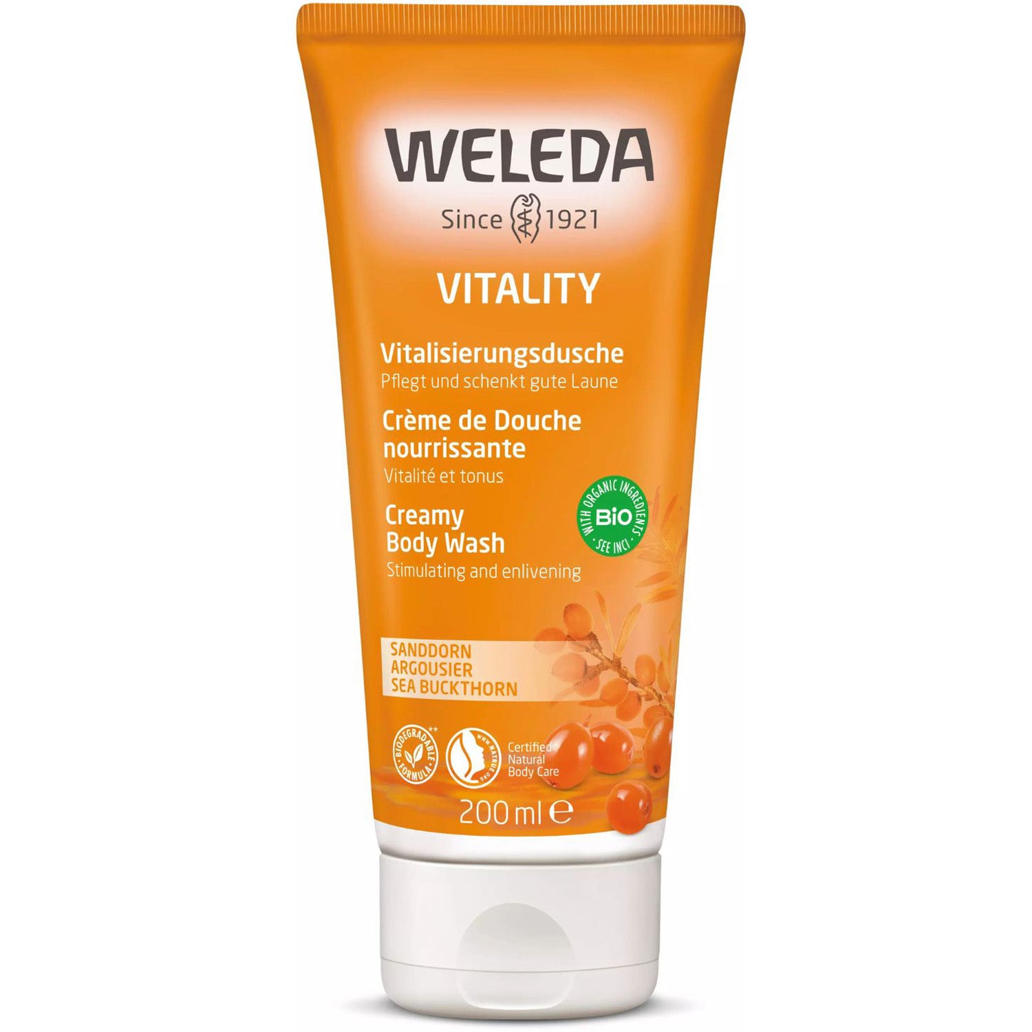 Sea Buckthorn Vitality Shower Cream - 200ML - Weleda