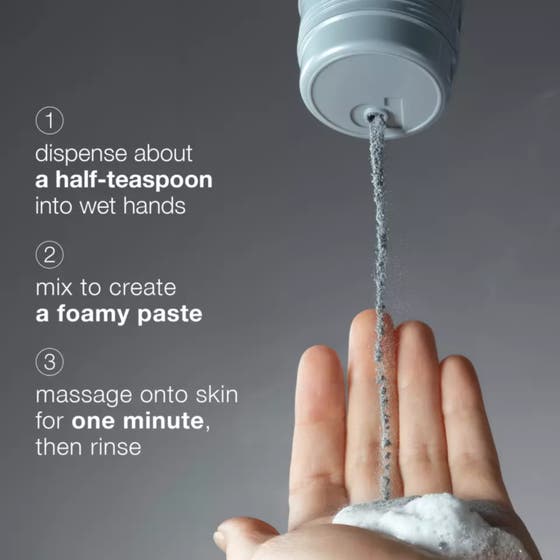 Dermalogica Daily Superfoliant 57 g utjevnende peeling med tekstur av fint grått pulver og kullfarget skum