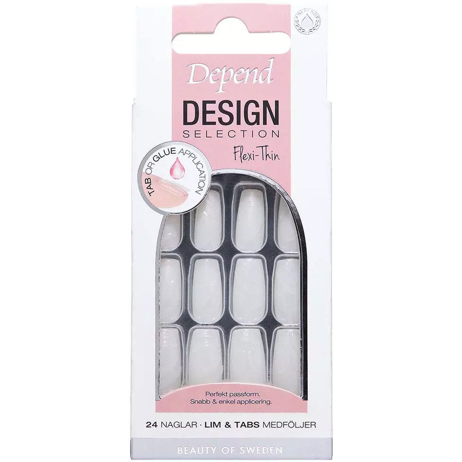 Depend Design Selection Pearl Lines Short Coffin nord - 24 pcs billede