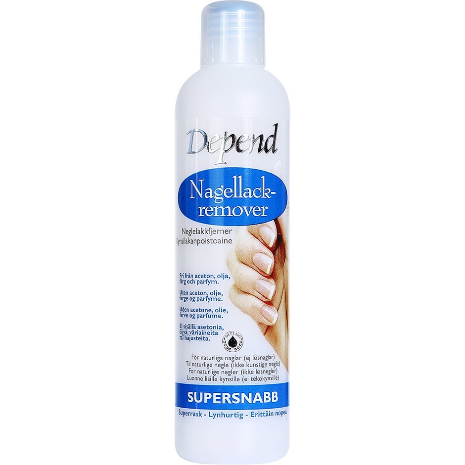 Köp Depend Nagellackremover Supersnabb,  250ml Depend Nagellacksborttagning fraktfritt