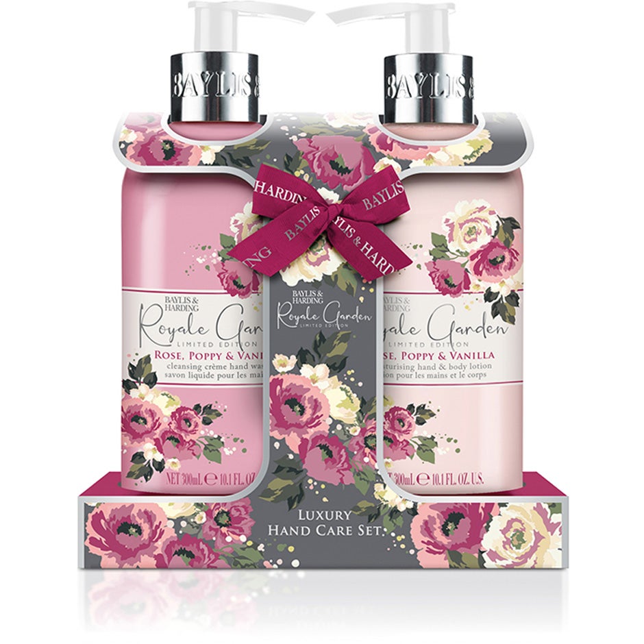 Baylis & Harding Royale Garden Rose Poppy & Vanilla 2 Bottle Set 600 ml