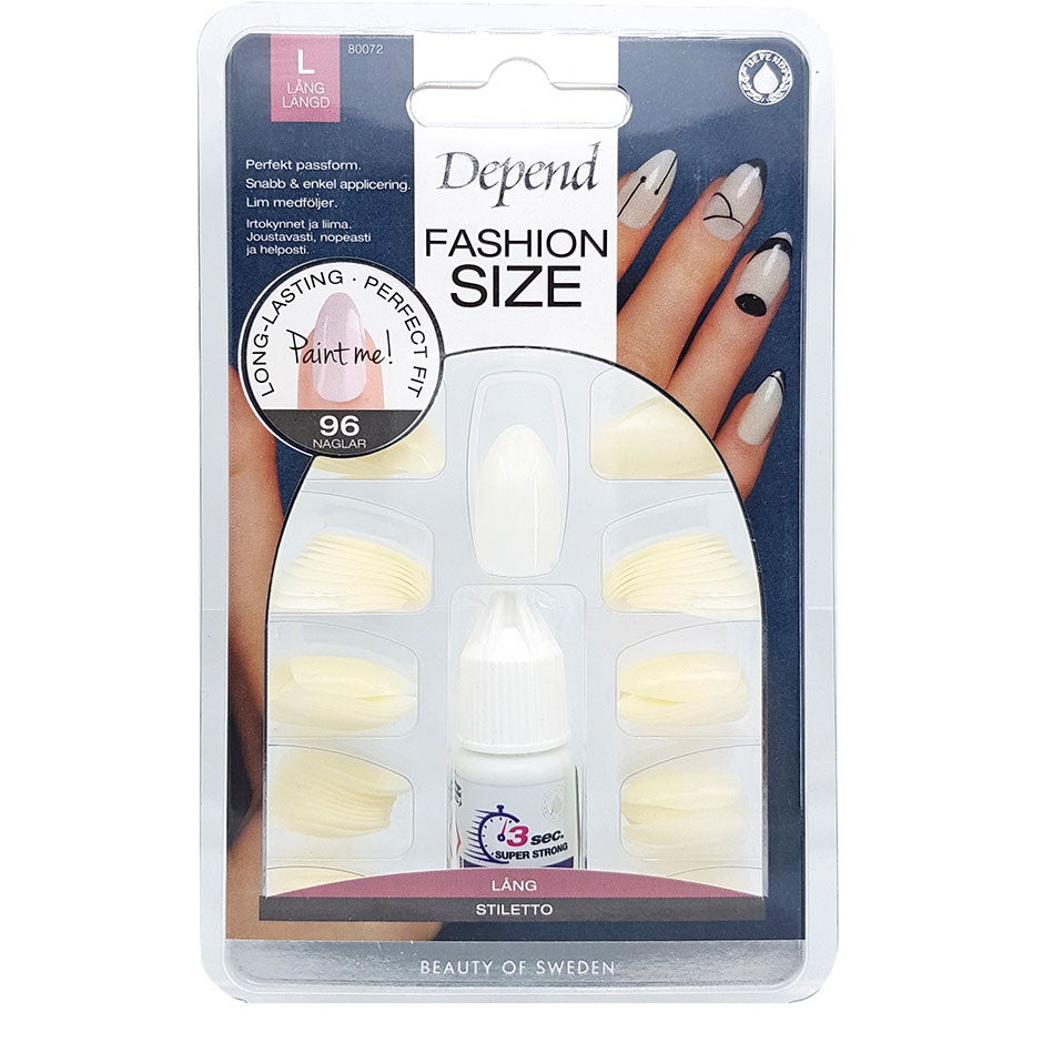 Fashion Size 96pack Stiletto,  Depend Lösnaglar