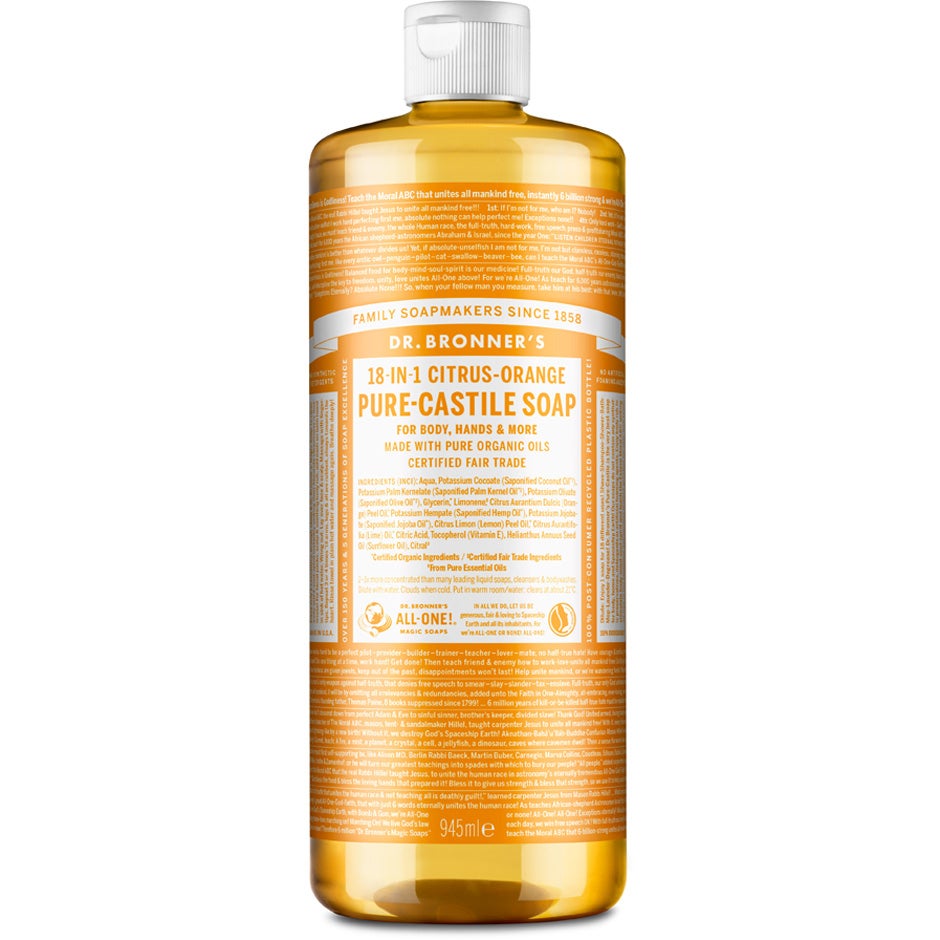 Produktfoto för Dr. Bronner's Pure Castile Liquid Soap Citrus-Orange 945 ml