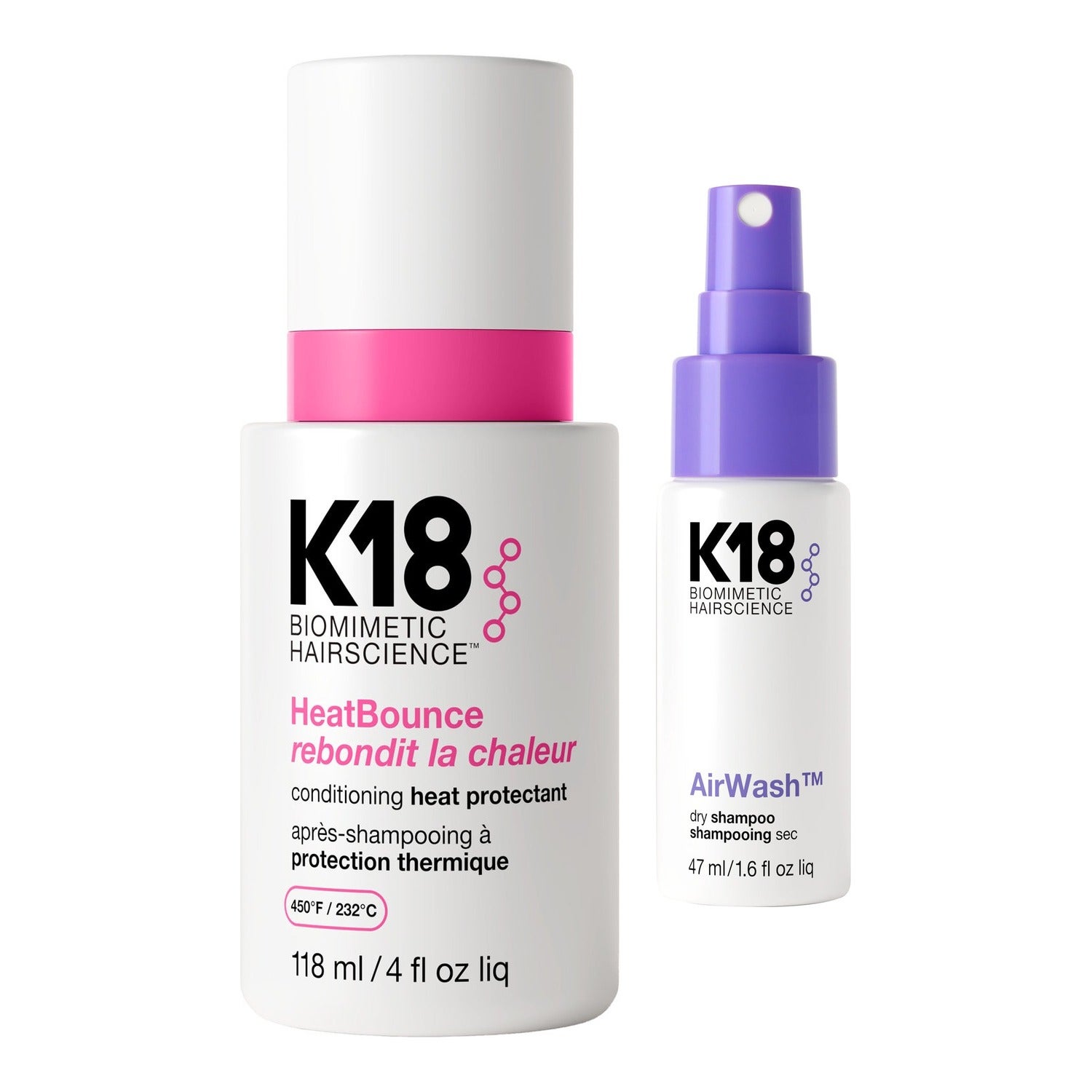 K18 HeatBounce & Airwash 118 ml + 47 ml