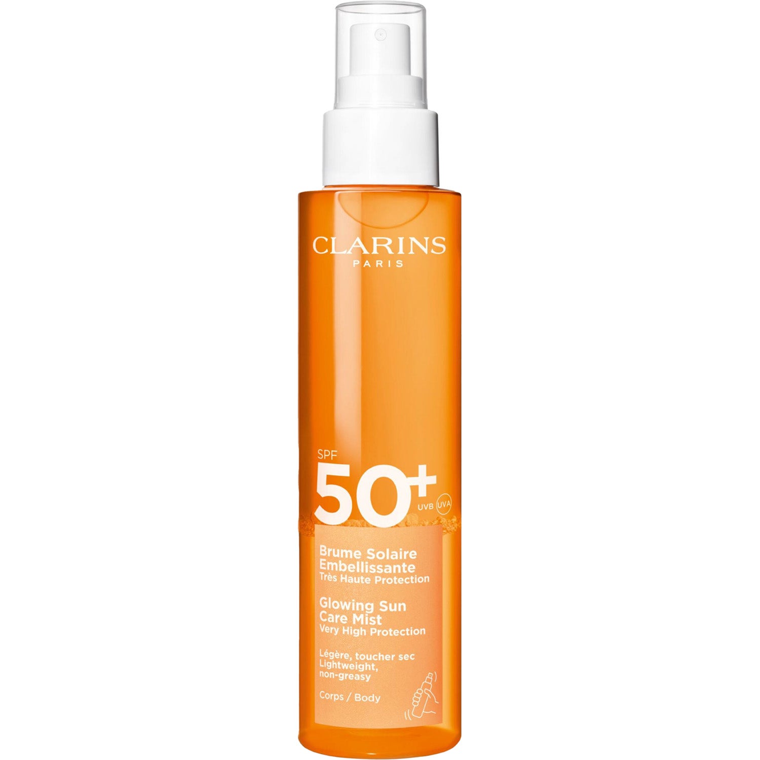 Clarins Glowing Sun Care Mist SPF50+Very High Protection SPF50+ 150 ml
