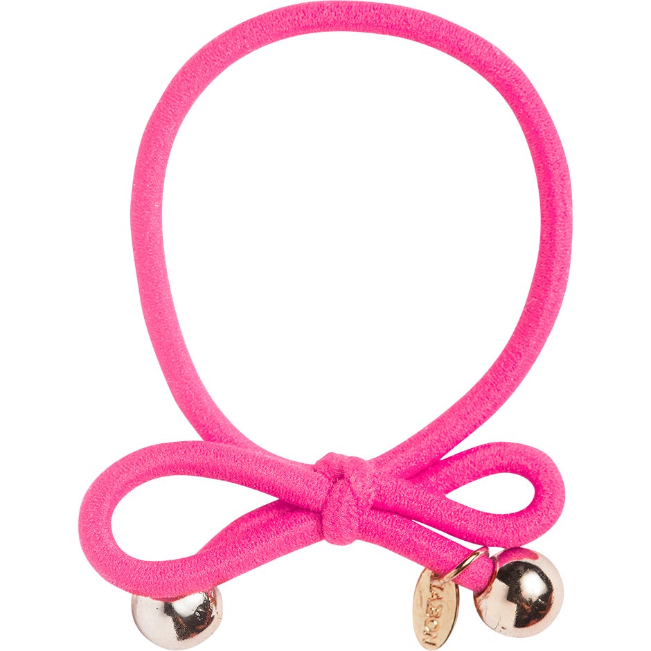 Hair Tie Gold Bead Black 1 pcs