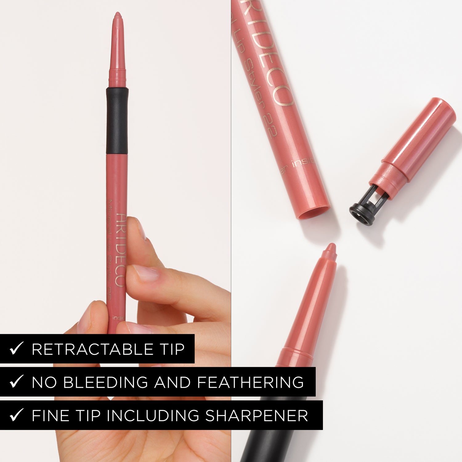 Alternativ bild 1 för Artdeco Mineral Lip Styler 48 Mineral Black Cherry Cheen - 0,4 g