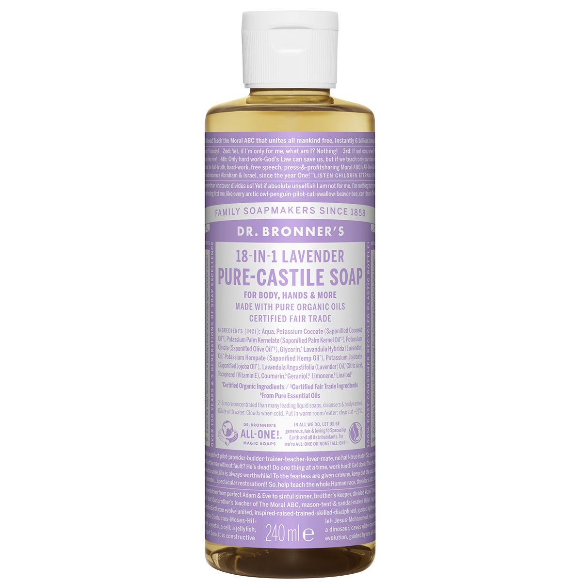 Dr. Bronner 18-In-1 Lavender Pure Castile Soap 240 ml