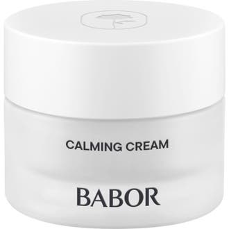 Babor Skinovage Calming Cream 50 ml beroligende ansigtscreme i hvid krukke af mat glas med hvidt låg