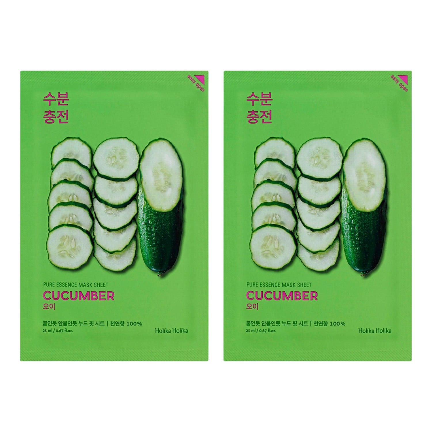Holika Holika Duo Pure Essence Sheet Mask Cucumber billede