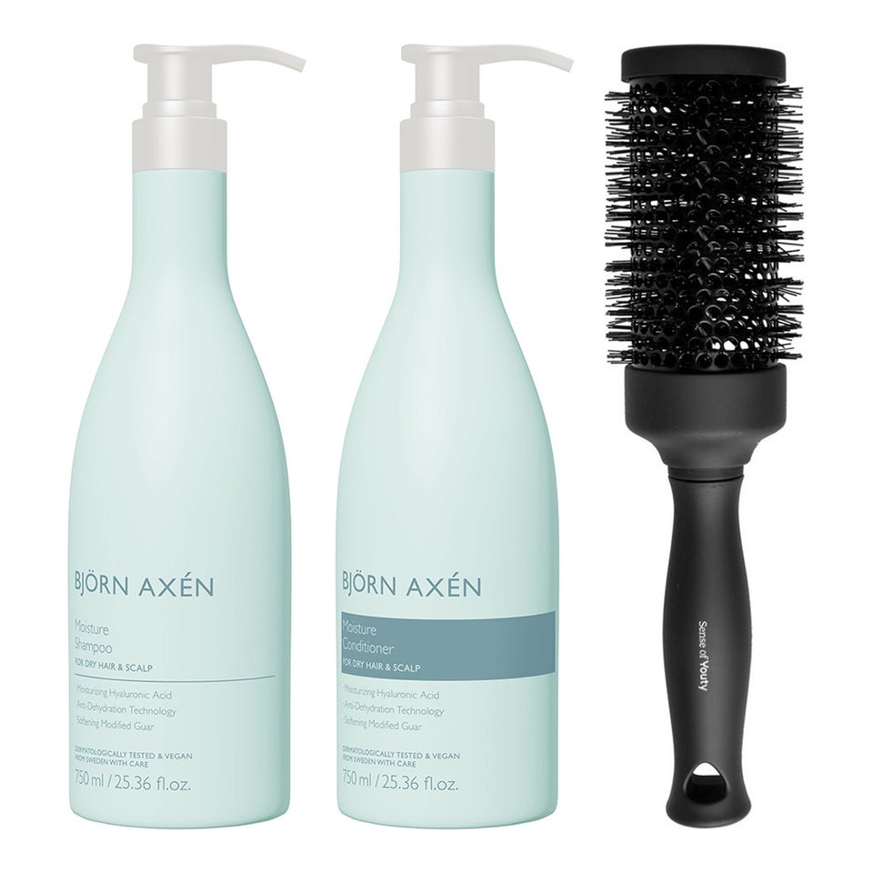Moisture Care & Styling Essentials Shampoo 750 ml & Conditioner 750 ml & Blowout Brush