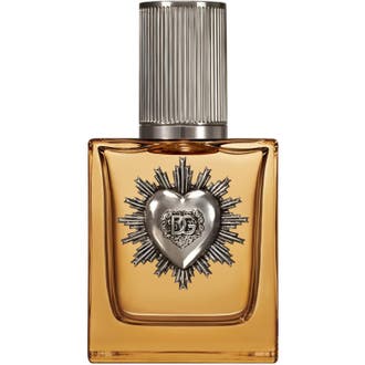 Dolce & Gabbana Devotion Pour Homme Parfum 50 ml herreparfyme i firkantet glassflaske med sølvfarget hjerteemblem