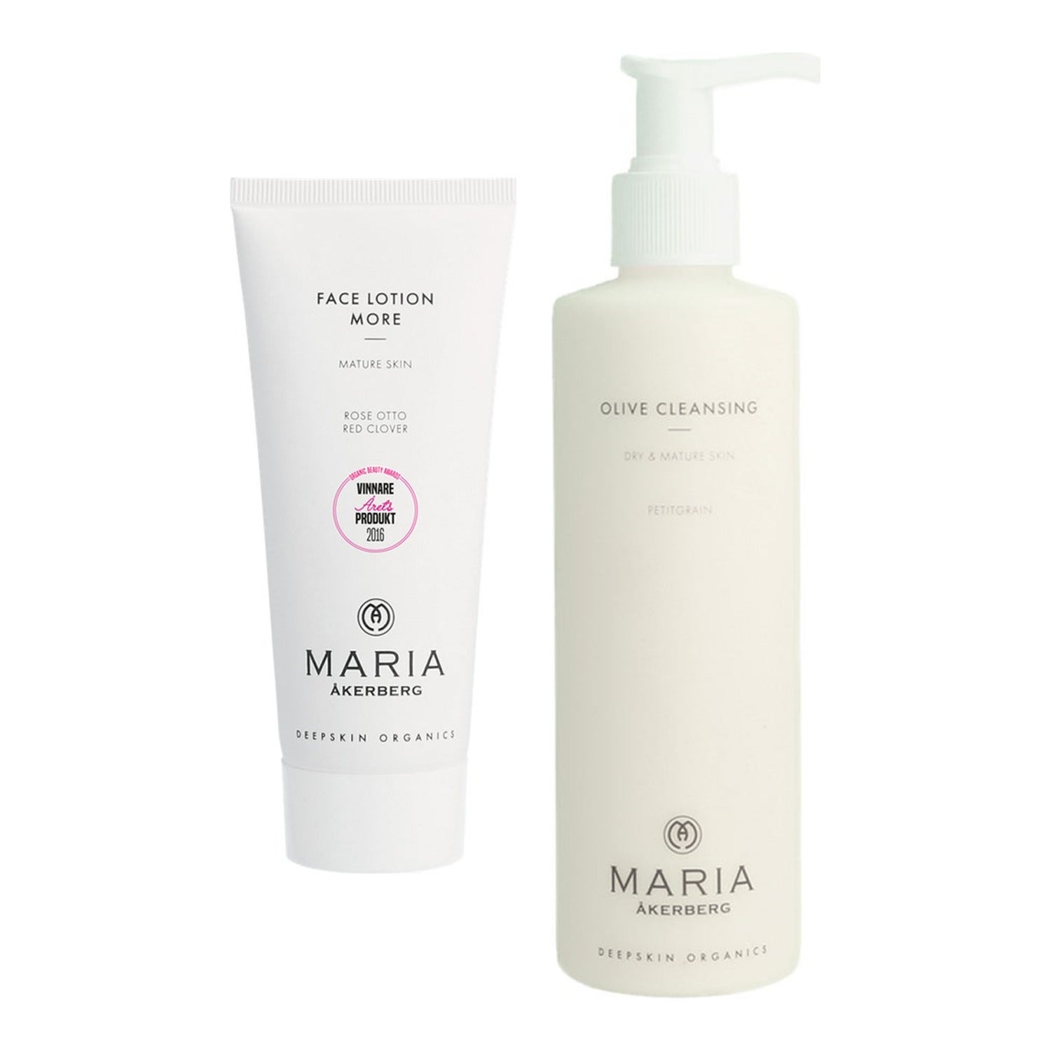 Maria Åkerberg Olive Cleansing & Face Lotion More Cleanser 250 ml & Day Cream 100 ml - 350 ml