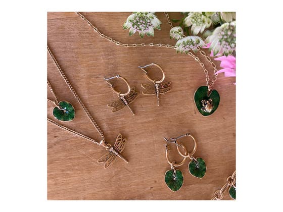 Pond Creole Earrings With Eyelets