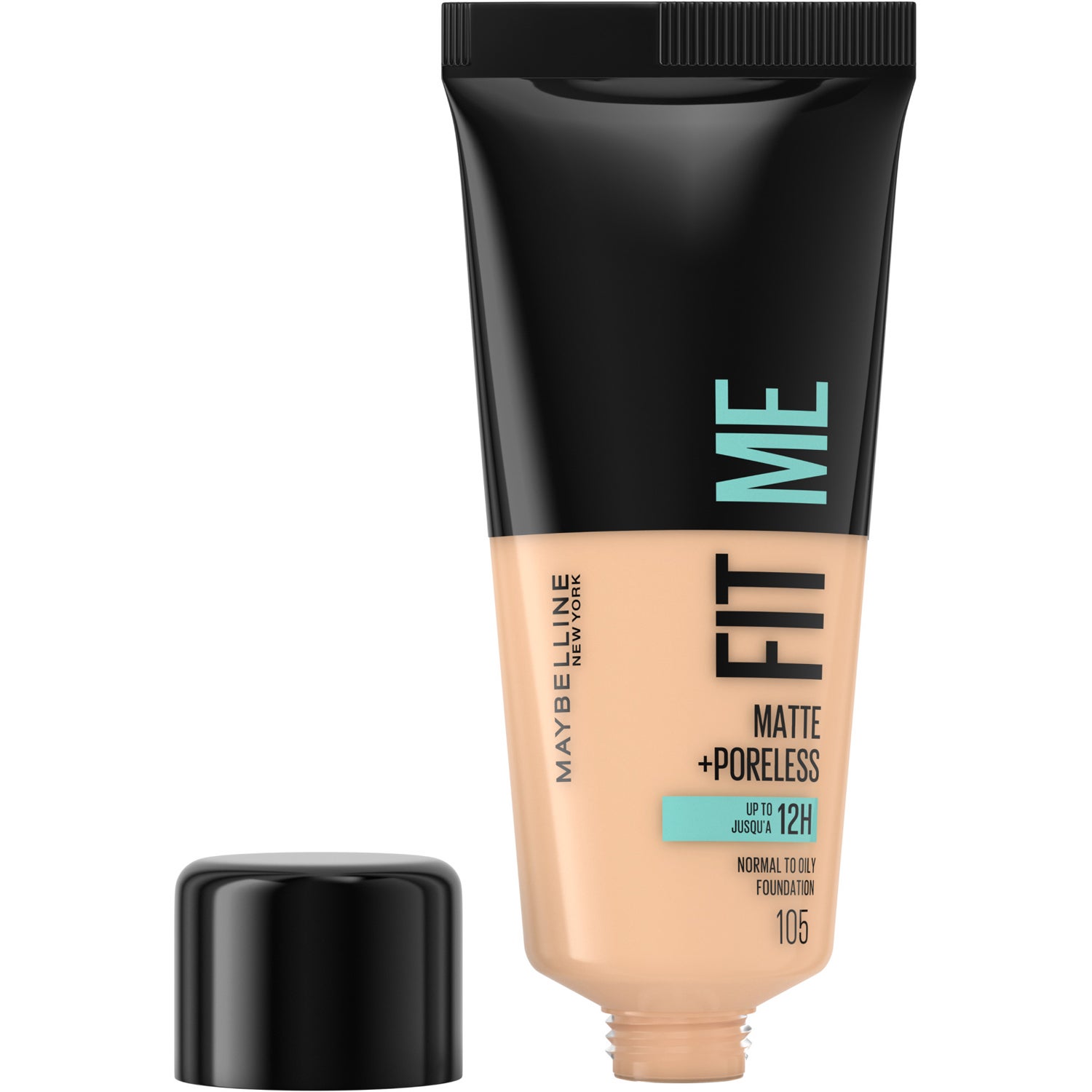 Maybelline New York Fit Me Matte + Poreless Foundation 105 Natural Ivory foundation & concealer dam – bild 7