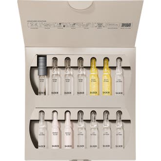Babor Ampoule Concentrates 14 stk ansigtsserum der fugter og giver glød i en beige æske med klare og gule glasampuller