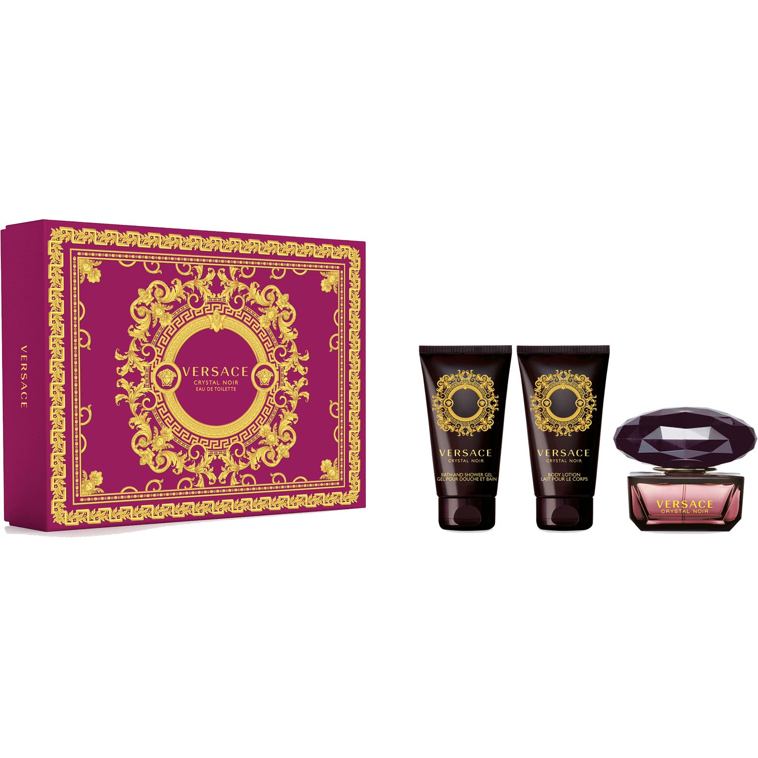 Versace Crystal Noir Gift Set EdT 50ml + Body Lotion 50ml + Shower gel 50ml